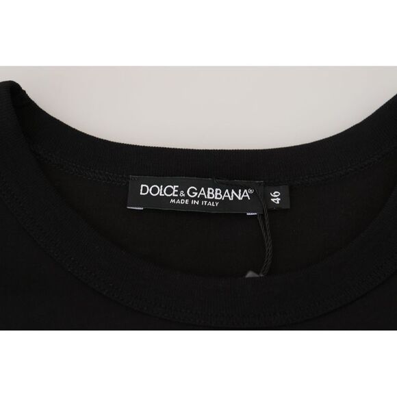 Dolce & Gabbana Black Sneak Peek Cotton Short Sleeve Men's T-shirt